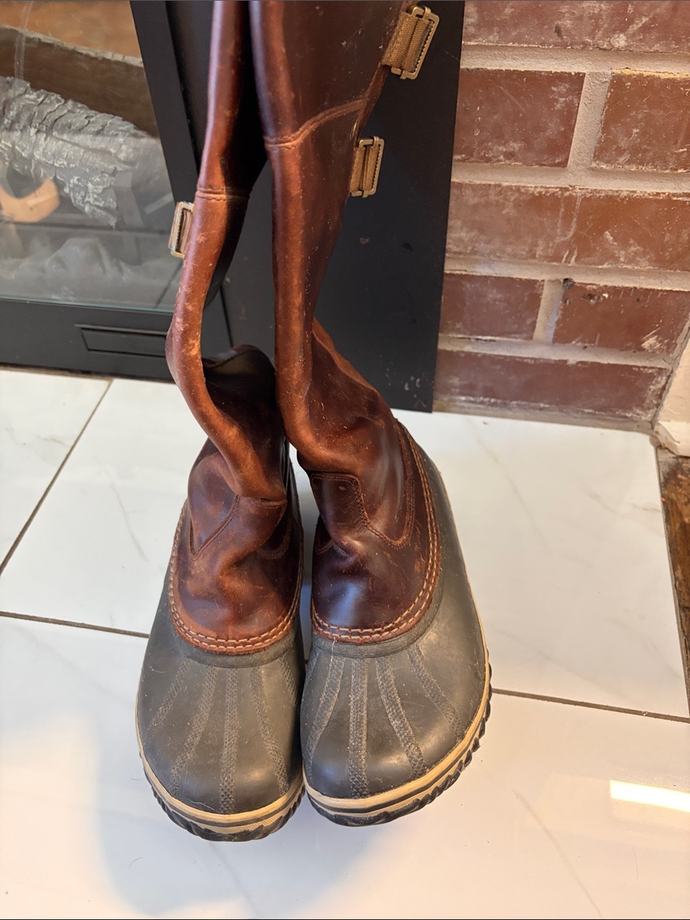 Sorel women’s Brown and Gray Waterproof Winter Duck Boots
